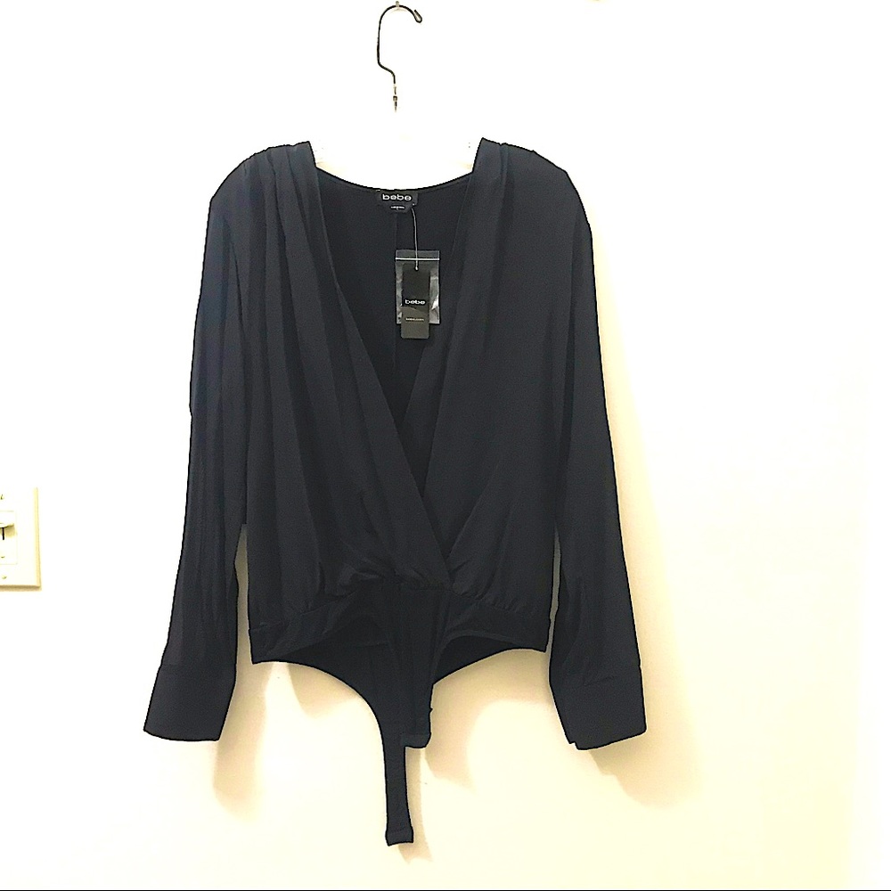 BeBe Black Bodysuit Size Large